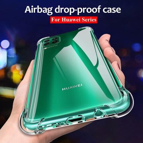 Anti-fall Case For Huawei P40 Pro Lite E Nova 7i 6 Se Silicone Soft TPU Protective Case Protection Cover On Huawei P 40 P40 Pro