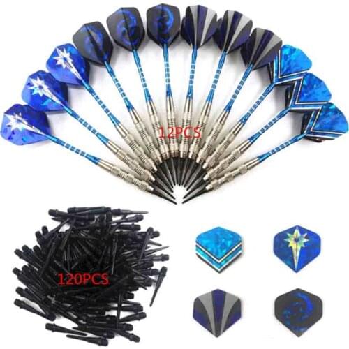 12Pcs/Set 18g Soft Dart Safety Steel Professional Soft Tip Darts Set Safety Steel Darts Rod Leaf Dartboard Indoor Entertainment