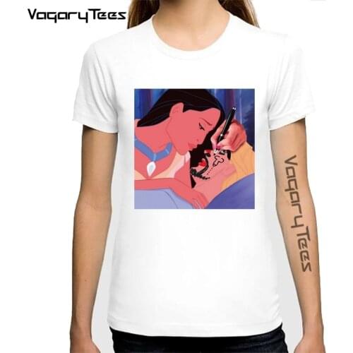 Harajuku Grunge Aesthetic dark humor Funny Cartoon T Shirts Women Vintage Ullzang 90s T-shirt Princess Top Tees Female