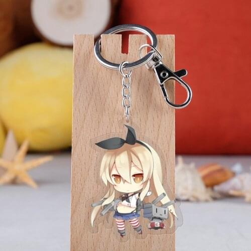 Game Kantai Collection Anime Shimakaze Amatsukaze Kancolle Strap Acrylic Keychain