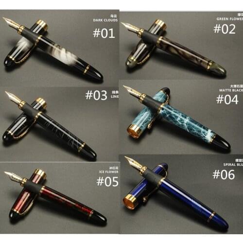 Jinhao X450 Classics Thick Body 1.0mm Bend Nib Calligraphy Pen High Quality Metal Fountain Pen Luxury Ink Gift Pens for Writing