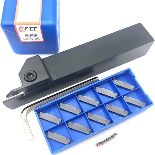 1pcs MGEHR2525-3 Turning holder +11pcs MGMN300 M PC9030 carbide inserts parting and grooving lathe carbide turning tools