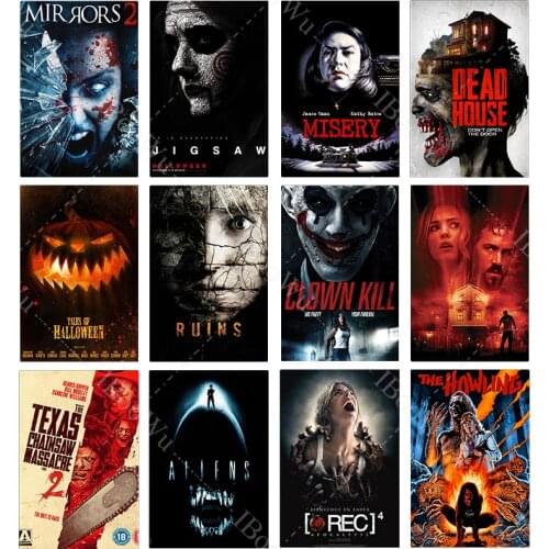Classic Horror Movie Poster Retro Metal Home Wall Decor Vintage Tin Signs Plate 20x30cm