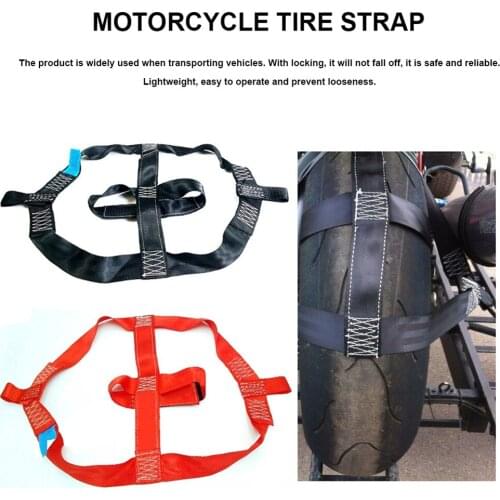 Motorcycle Electric Vehicle Binding Strap Fastening Tire Bundle Rear Wheel Strap Motorcycle Tire Strap Foldable For Easy Storage