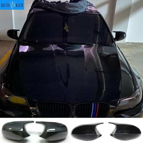 Mirror Cover E90 Carbon Fiber/ABS Car Rearview Mirror Cap Cover Direct Replace For BMW E90 E91 2008-11 E92 E93 2010-13 LCI