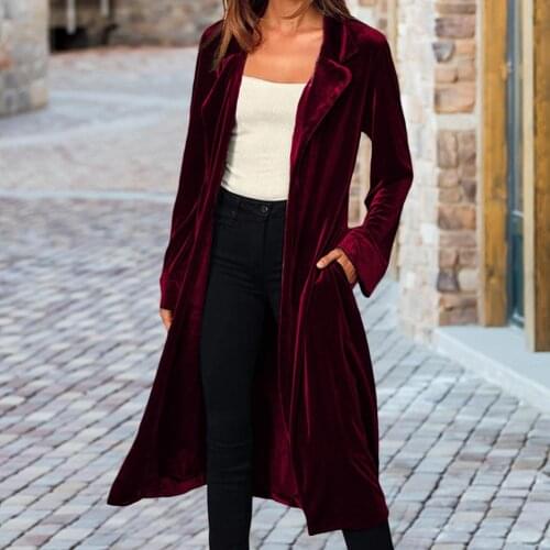 Cardigan Jacket Delicate Soft Long Windbreaker Coat Ladies Winter Autumn Warm Coat V Neck Solid Full Sleeve Coat