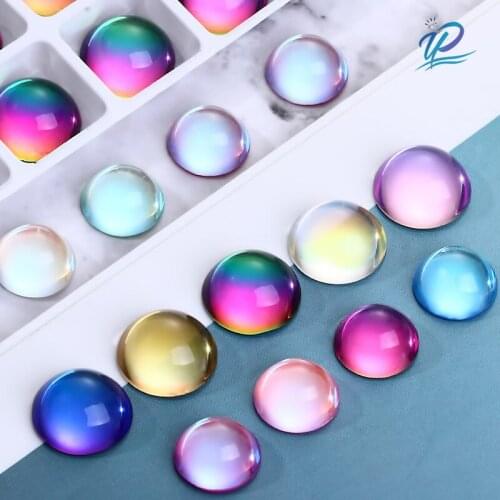 Upriver New K9 Glass Round Plain Rhinestones 12 Colors 6 Sizes Natural Glitter Crystal For Clothing Rhinestone Nail Art Stones