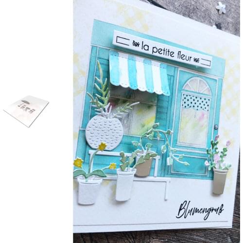 New Flower Shop Decoration Die Cutting Dies and Stamps Scrapbook Dariy Decoration Stencil Embossing Template Diy Make Albums