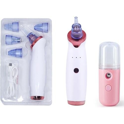 Facial Cleaner Pore Cleaner Blackhead Remover Vacuum Electric Nose Face Deep Cleansing Beauty Skin care tools+ USB face steamer