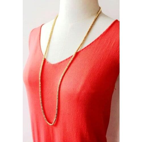Seed beads Long Chain Necklace for Women Collar Necklace