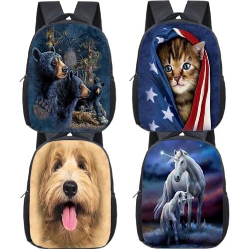 Cute Polar Bear Cat Dog Backpack Girls Boys School Backpacks Children Fashion Schoolbag Kids Gift school Book Bag Mochila