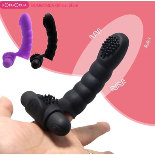 Finger Brush Vibrator Sex Toys For Woman G Spot Clitoris Stimulator 10 Modes Bullet Finger Sleeve Vibrator Sex Toys For Women
