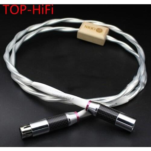 TOP-HiFi Pcs Odin Super Silver Plated XLR Balance Coaxial Digital Interconnect Cable Audiophile Carbon fiber XLR Plug