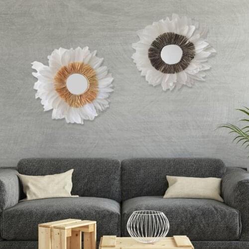 Versatile Beautiful Simple Circular Wall Mirror Art Decor Acrylic Boho Mirror Elegant for Office