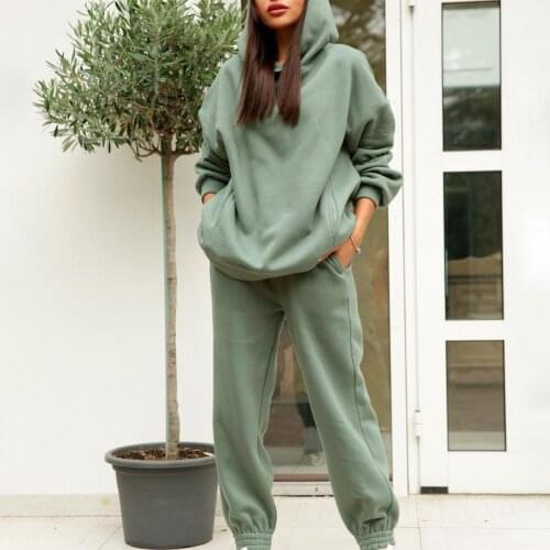 Women Outfit Two Piece Sweatshirt Elastic Waist Sweatpants Set Streetwear Suits Sweatpants Trousers Outfits Autumn Tracksuits