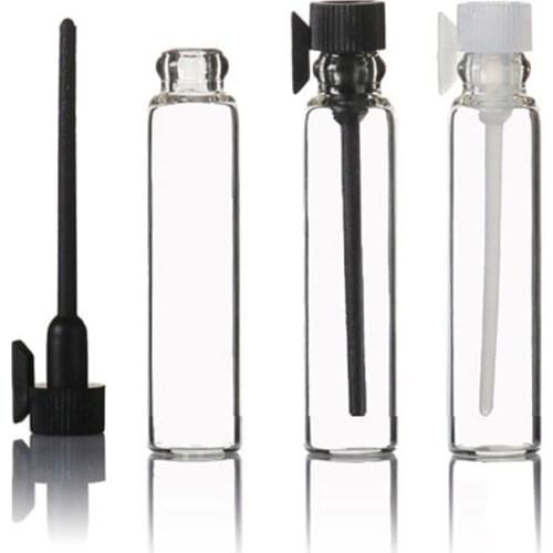 1ml 2ml x 100 Empty Mini Perfume Sample Vials Perfumes Bottle Laboratory Liquid Fragrance Test Tube Trial Glass Container Bottle