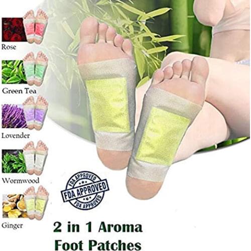 2 in 1Detox Foot Patches Body Detoxify Toxins Weight Loss Stress Relief Rapid Foot Care and Pain Relief slimming Feet sticker