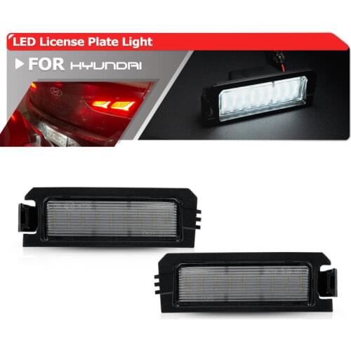 2x Error Free Led License Plate Lights For Hyunda Elantra GT 2017- I30 PD PDE Fastback PD Sonata 2018- Velostar 2019