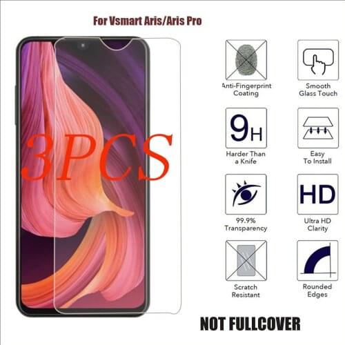3PCS Tempered Glass For Vsmart Aris Pro Screen Protector Toughened Protective Phone Film For Vsmart Joy 4 Guard