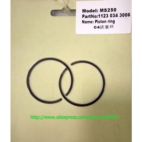4pcs piston ring 42.5*1.2mm for fur 021 023 025 MS210 MS230 MS250 CHAINSAW NEW Chainsaw PISTON RINGS