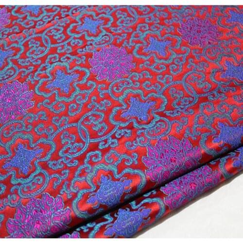 75x100cm HLQON Brocade Fabric Damask Jacquard America style Apparel Costume Upholstery Furnishing Curtain DIY Clothing Material