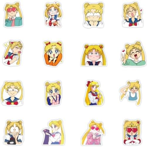 AnimeBeautiful girl 40 nostalgic luggage stickers hand account photo album mobile phone notebook travel luggage guitar stickers