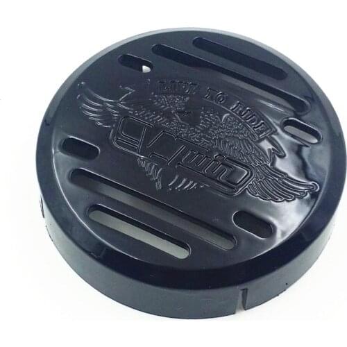 Black Round Horn Ride Eagle Cover For Kawasaki Vulcan 800 V-Star 650 1100