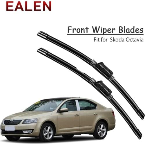 EALEN For Skoda Octavia A5 A7 MK2 MK3 2017-2004 Original replace Accessories 1Set Rubber Car Front Wiper Blade Kit