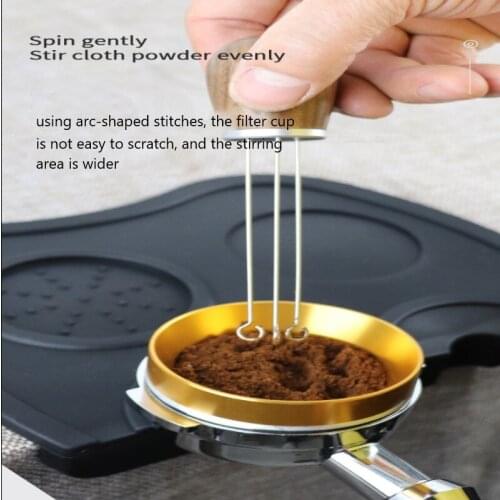 Stainless Steel Coffee Cloth Powder Needle Espresso Coffee Machine Auxiliary Equipment Needle Cloth Powder