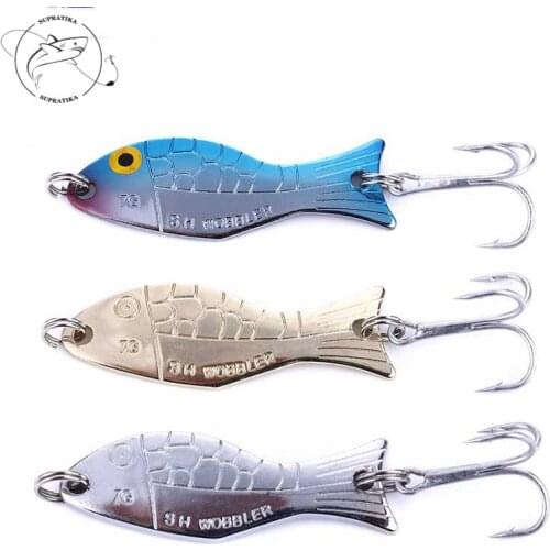 Artificial Metal Plating Hard Bait Bass 3pcs/set With Sharp Hook 5cm/7g Color Mixing Wobblers Durable Sequins Waterproof Fishing