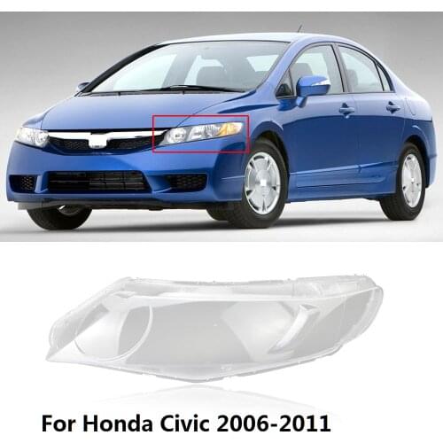 CAPQX 1PC For Honda Civic 2006-2011 Front Headlamp Headlight Lamp cover Lampshade Waterproof Bright Lamp Shade Shell Cover Cap