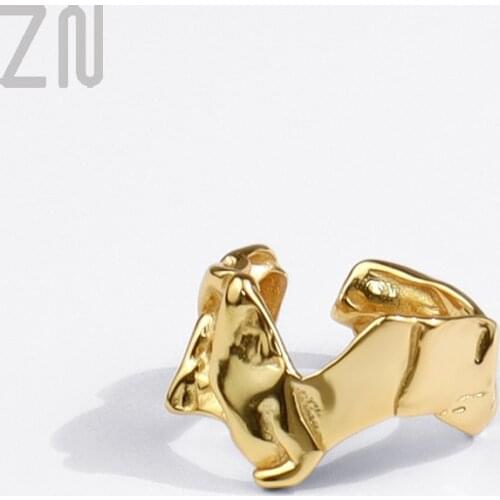 ZN Europe and America Fashion Trendy Jewelry Accessories Gifts Irregular Geometric Shape Creative Opening Finger Rings for Women