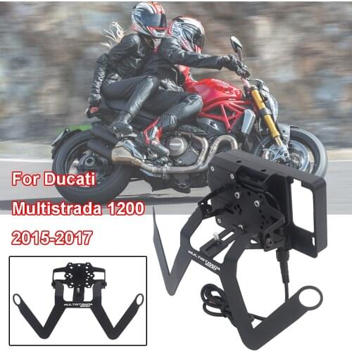 2015 2016 2017 GPS Smart Phone Navigation Mount Mounting Bracket Adapter Holder For Ducati Multistrada 1200