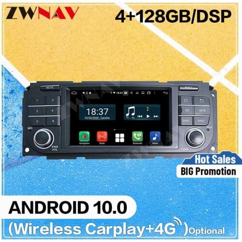 128G Carplay Android10 screen Multimedia DVD Player for Jeep Compass Wrangler universal car GPS Navi Auto Radio Stereo Head unit