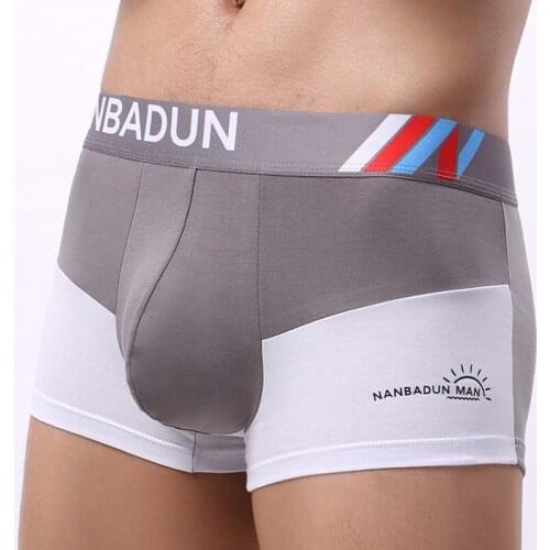 Mens Cotton Boxers Underwear Men Sexy U Convex Boxer Shorts Fashion Comfortable Men Underpants Brand Man Panties European Size