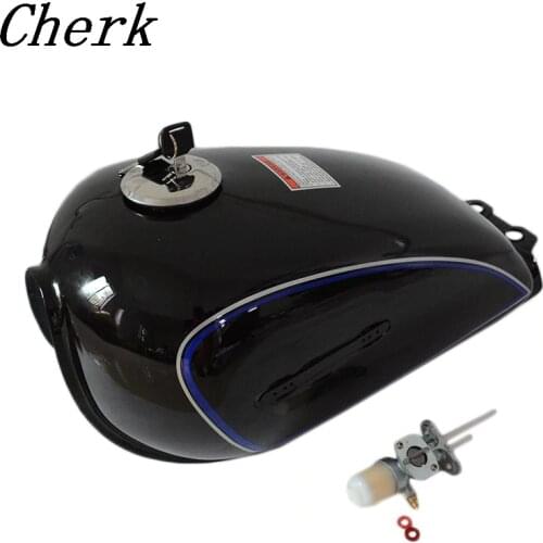 New Motorcycle Black Universal Vintage Gas Fuel Tank Retro Cafe Racer Oil Box For SUZUKI GN250 GN 250 All Year