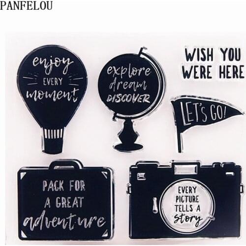 PANFELOU The earth travel Transparent Clear Silicone Stamp/Seal for DIY scrapbooking/photo album Halloween clear stamp sheets