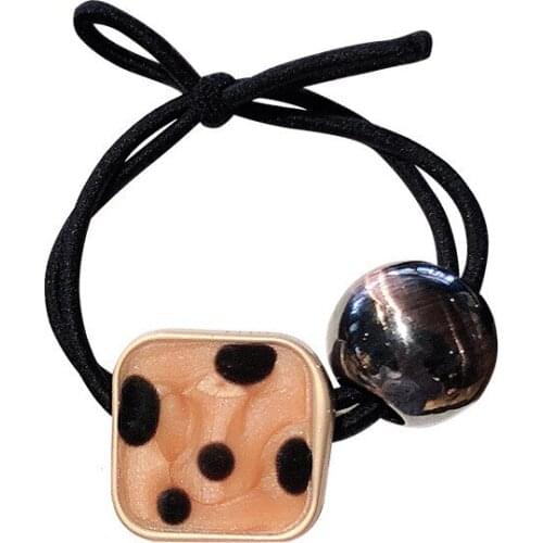 Korean Style Fresh Sweet Cows Dots Hair Band Women Girls High Elastic Hair Rope Hair Rings Headpiece Hair Accesory Hot Sell