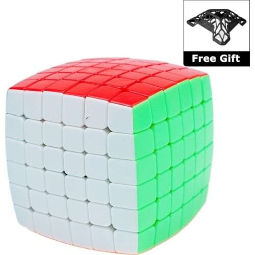 SHENGSHOU Mr.M 6*6*6 Magnetic Magic Cube Stickerless Bread Speed Puzzle 6*6 Cube Magic Tricks Educational Magico Cubo Toys Gifts