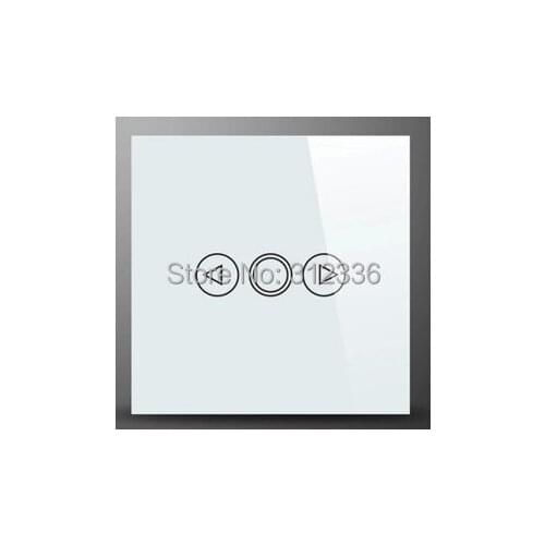 Free shipping UK 86MM Glass touch wall switch panel light switch LED regulator light control tempering glass thickness 4 mm