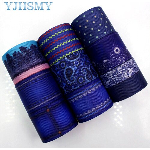 YJHSMY C-171108-465,38 mm 5 Yards cowboy series Thermal transfer Printed grosgrain Ribbons,clothing Accessories DIY Material