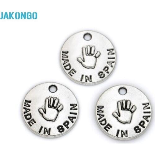 Tibetan Silver plated Made in Spain Charm Pendant Fit Making Necklace Bracelet Jewelry Accessories DIY 16mm