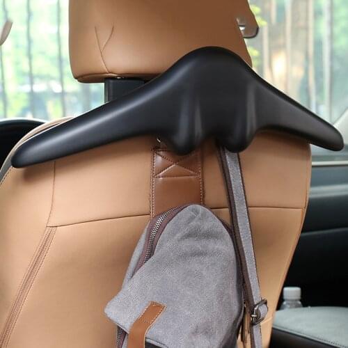PU Leather Hangers Top Quality Car Coat Hangers For Suit Coat Jacket Back Seat Headrest Clothes Hanger Hanging Hook