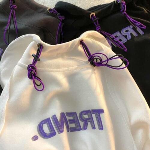 Spring Autumn Letters Hoodies Women Fashion Harajuku Sweatshirt 90s Hoody Female