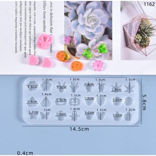 1PCS Mini Earrings Stud Silicone Mold Crystal Epoxy Resin Mold DIY Jewelry Ornament