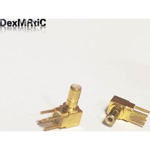1PC SSMB Male Plug RF Coax Connector PCB mount Right Angle Goldplated NEW wholesale
