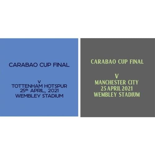 2021 CARABAO CUP FINAL Match Details Patch Heat Transfer Iron On Soccer Badge