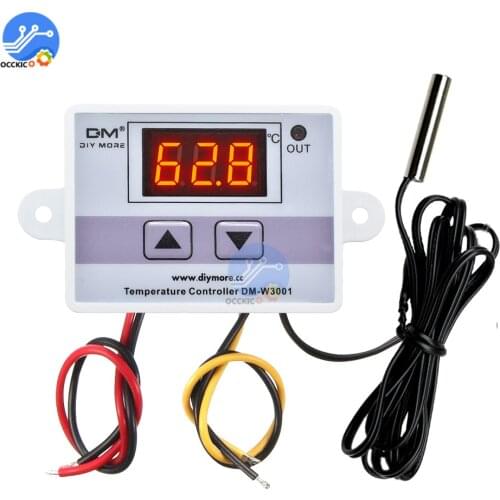 220V W3001 LED Digital Temperature Controller Sensors Thermostat Regulator with NTC 10K Thermal Probe sensor Module for Ardunio