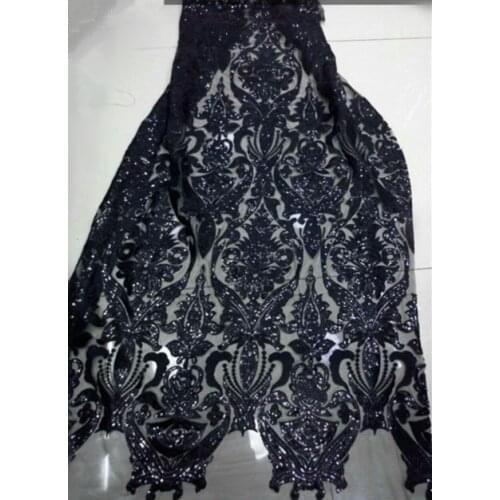 5yards LJL002# black sequin butterfly luxury floral embroidery soft mesh for evening dress/wedding/fashion design,send by dhl