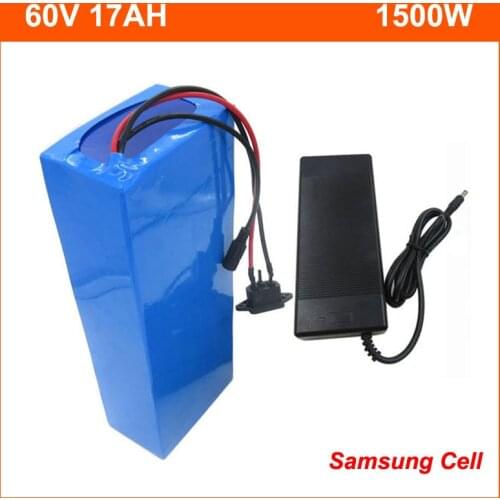 60V 17AH Electric Bike Bateria akku 500W 60 V 17.5AH Lithium ebike Battery pack Samsung 35E 18650 Cell with 67.2V 2A Charger